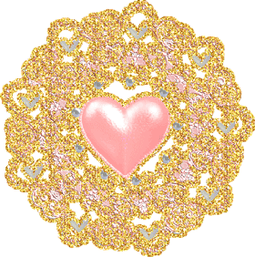 Gif animé coeur doré